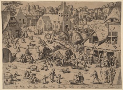 Feria del pueblo en Hoboken de Franz Hogenberg after Pieter Bruegel the Elder
