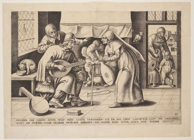 Maestro John Blockhead (el fabricante de laúdes) de Franz Huys