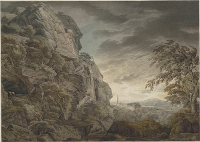 Paisaje heroico en la tormenta, c. 1790 de Franz Innocenz Josef Kobell
