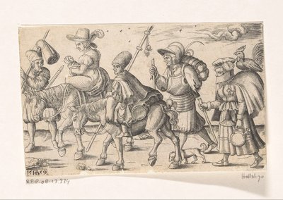 Soldados y vendedores de Franz Isaac Brun