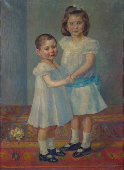 retrato, de, dos niños de Franz Jaschke