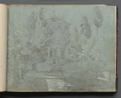 Album with Views of Rome and Surroundings, Landscape Studies, page 05a: "Saint Isidoro" de Franz Johann Heinrich Nadorp