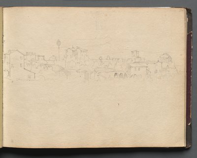 Album with Views of Rome and Surroundings, Landscape Studies, page 16a: Roman View de Franz Johann Heinrich Nadorp
