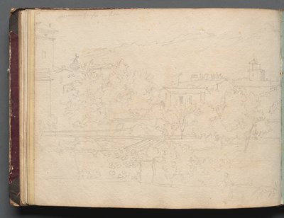 Album with Views of Rome and Surroundings, Landscape Studies, page 16b: Roman View de Franz Johann Heinrich Nadorp