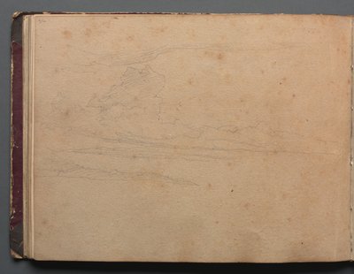 Álbum con vistas de Roma y alrededores, estudios de paisajes, página 29b: Estudio de paisaje de Franz Johann Heinrich Nadorp