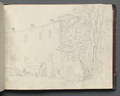 Album with Views of Rome and Surroundings, Landscape Studies, page 31a: Roman Archtectural Study de Franz Johann Heinrich Nadorp