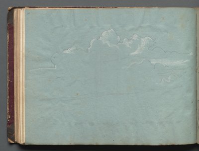 Álbum con Vistas de Roma y Alrededores, Estudios de Paisajes, página 36b: Estudio de Nubes de Franz Johann Heinrich Nadorp