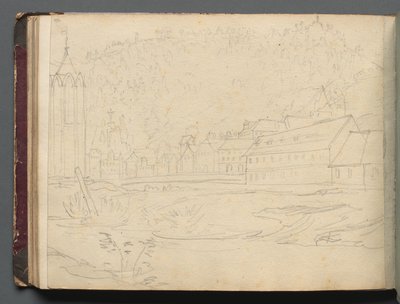 Álbum con vistas de Roma y alrededores, estudios de paisajes, página 48b: Paisaje romano de Franz Johann Heinrich Nadorp