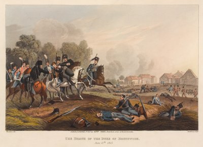 La Muerte del Duque de Brunswick, 15 de junio de 1815 de Franz Joseph (after) Manskirch