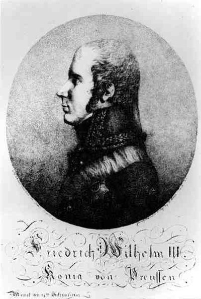 Retrato de Federico Guillermo III (1770-1840), Rey de Prusia, 24 de julio de 1807 de Franz Joseph after Leopold