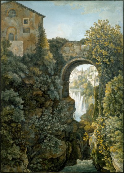 Tívoli, los juegos de agua o el curso del Aniene en Tívoli de Franz Kaisermann