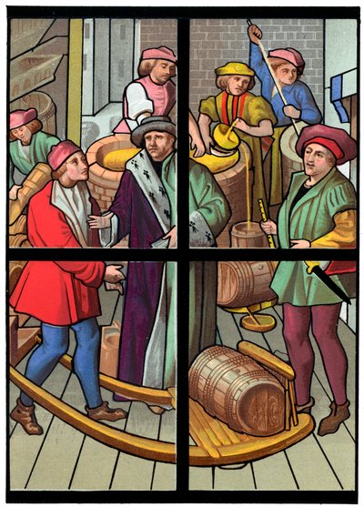 Una cervecería, siglo XV de Franz Kellerhoven