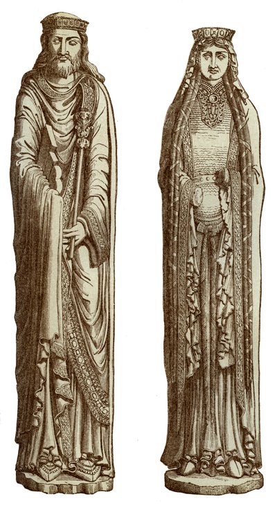 Clodoveo I y Clotilde su esposa, siglo XII, 1870 de Franz Kellerhoven