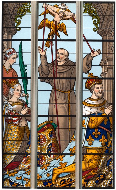 Francisco I y Eleonora en sus devociones, 1515-1547, 1870 de Franz Kellerhoven