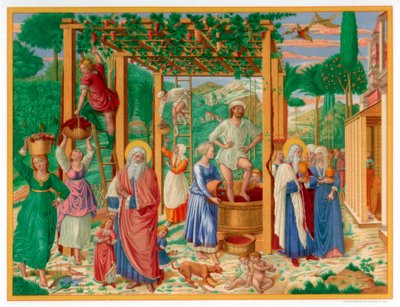 La vendimia y la embriaguez de Noé de Franz Kellerhoven