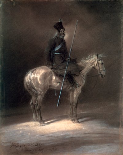 Cosaco a caballo, 1837 de Franz Krüger