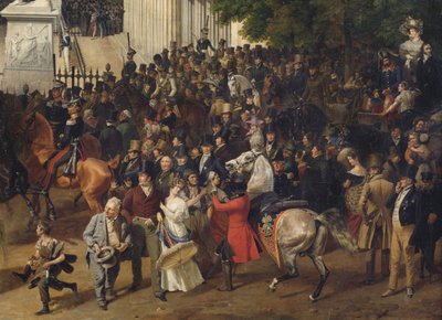 Desfile en la Opernplatz en Berlín (detalle) de Franz Krüger