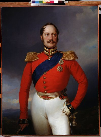Retrato del Emperador Nicolás I, 1847 de Franz Krüger