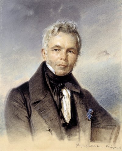 Retrato de Karl Friedrich Schinkel, pintor y arquitecto prusiano de Franz Krüger