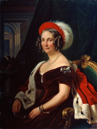 Retrato de la Reina Federica de Hannover, 1778-1841, siglo XIX de Franz Krüger