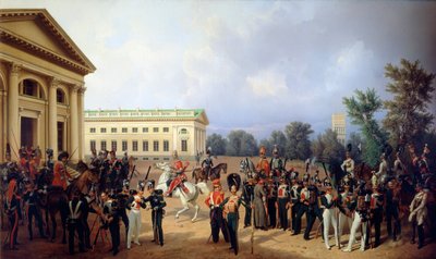 La Guardia Imperial Rusa en Tsarskoye Selo en 1832, 1841 de Franz Krüger