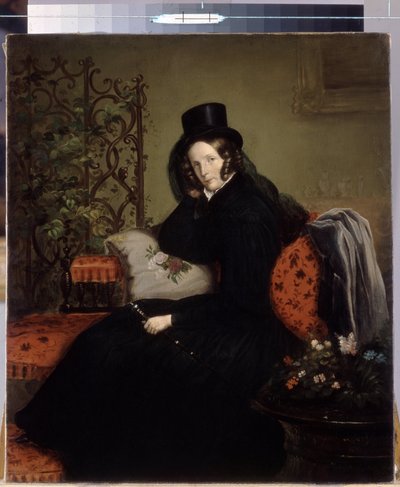 Retrato de la emperatriz Alexandra Fedorovna (nee Charlotte de Prusia de Franz Krüger