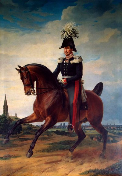 Retrato ecuestre de Federico Guillermo III de Prusia, 1797-1840, 1831 de Franz Kruguer