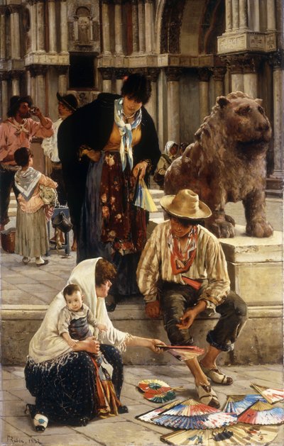 El vendedor de abanicos, 1882 de Franz Leo Ruben
