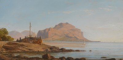 La bahía de Palermo con vista al Monte Pellegrino de Franz Ludwig Catel