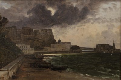 Desde el puerto de Nápoles. Tormenta en formación de Franz Ludwig Catel