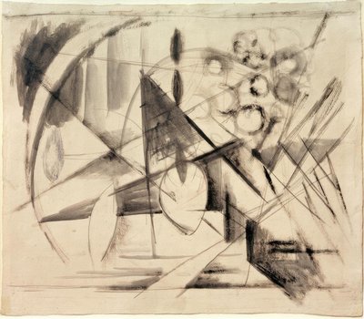 Dibujo abstracto de Franz Marc