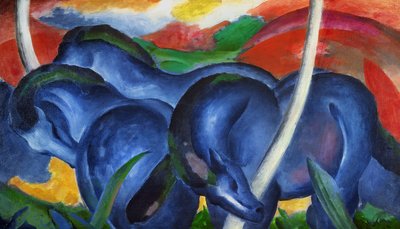 Caballos azules grandes de Franz Marc