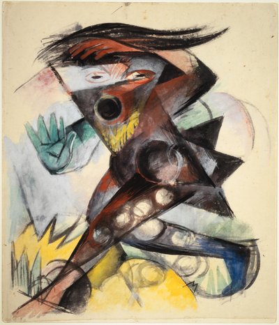 Calibán. Figura para La Tempestad de William Shakespeare, 1914 de Franz Marc