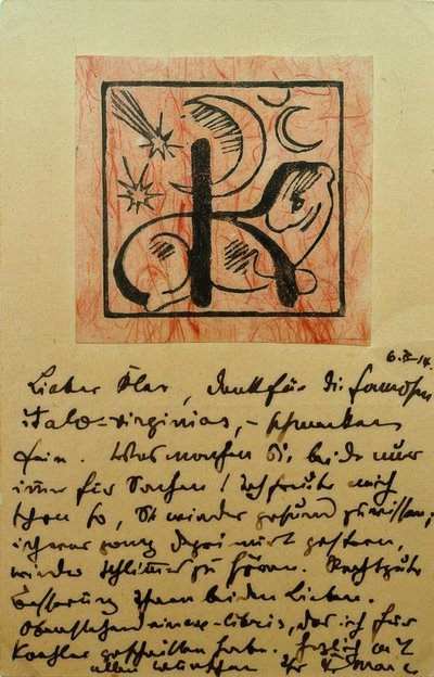 Exlibris Bernhard Koehler de Franz Marc