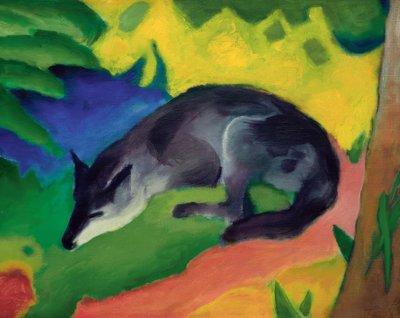 Zorro (Zorro azul-negro) de Franz Marc