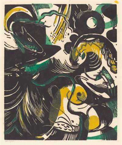 Génesis II (Schopfungsgeschichte II), 1914 de Franz Marc