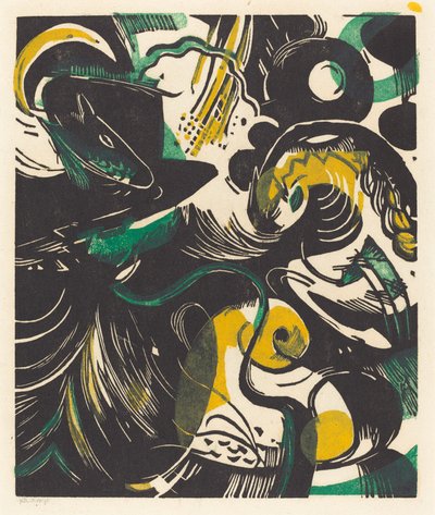 Génesis II Schopfungsgeschichte II, 1914 de Franz Marc