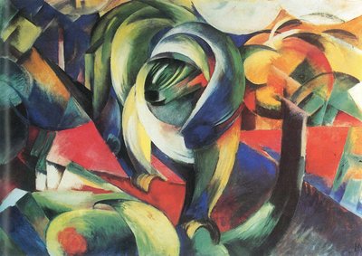 Alemán: Der Mandrill El mandril de Franz Marc