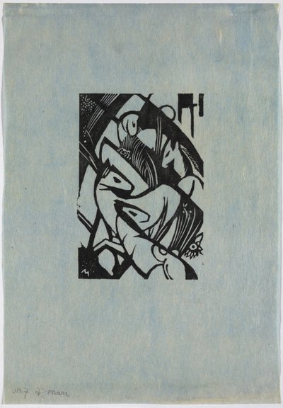 Alemán: Jumping horses de Franz Marc