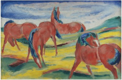 Caballos pastando III, 1910 de Franz Marc
