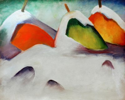Sentado en la nieve de Franz Marc