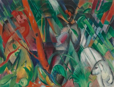 En la lluvia de Franz Marc