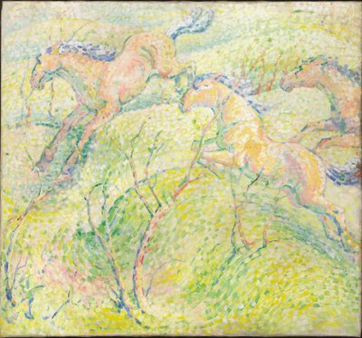 Caballos saltando, 1910 de Franz Marc