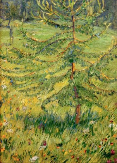 Joven alerce en un claro del bosque de Franz Marc