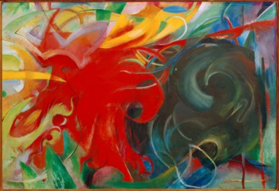 Formas luchadoras (Formas abstractas I) de Franz Marc