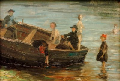 Niños en el bote de Franz Marc