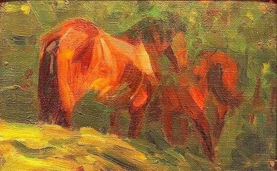 Pequeño estudio de caballos de Franz Marc