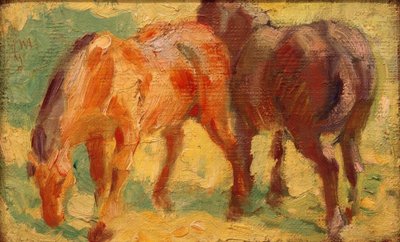 Pequeño cuadro de caballos de Franz Marc