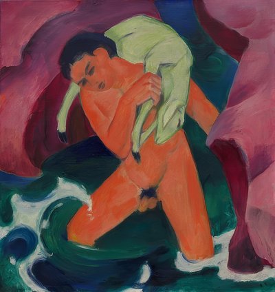 Niño con cordero. El buen pastor. 1911 de Franz Marc