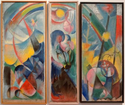 Paisaje con arco iris (Animal fabuloso) de Franz Marc